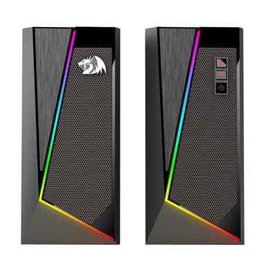 REDRAGON 2.0 Satellite Speaker ANVIL 2 x 3W RGB USB|Aux Gaming Speaker - Black
