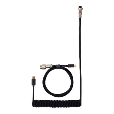 Keychron Coiled Aviator Cable - Black/Straight