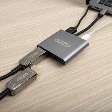 Gizzu 4-in-1 Type-C to Dual HDMI Hub