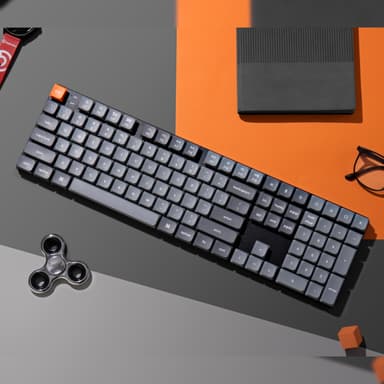 Keychron K5 Max QMK/VIA Full-sized Wireless Custom Mechanical Keyboard | RED Switches
