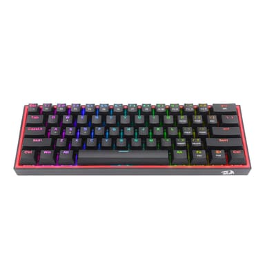 Redragon K616 FIZZ Pro 61-Key RGB Mechanical Gaming Keyboard – Black (60%, RGB, Wireless/Wired, Hot-Swappable)