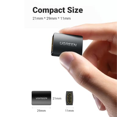 UGREEN 20107-20107 HDMI Female to Female Adapter - Black