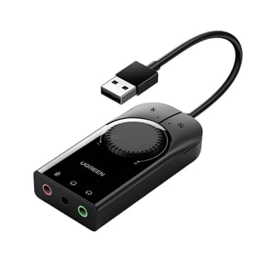 UGREEN CM129-40964 USB-A to 3.5mm External Stereo Sound Adapter - Black