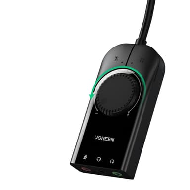 UGREEN CM129-40964 USB-A to 3.5mm External Stereo Sound Adapter - Black