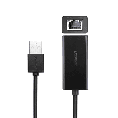 UGREEN CR110 Ethernet Adapter | USB 2.0 to RJ45 - Black