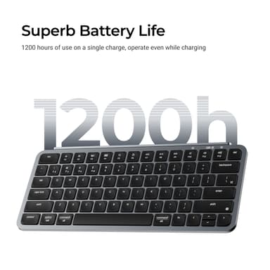 Keychron B1 Pro Ultra-Slim 75% Wireless Keyboard - Space Grey