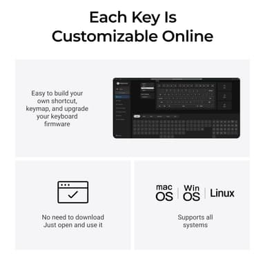 Keychron B1 Pro Ultra-Slim 75% Wireless Keyboard - Space Grey