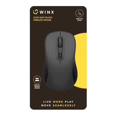 WINX CLICK Easy 1600DPI 2.4GHz Wireless Mouse - Black