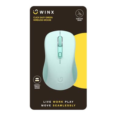 WINX CLICK Easy 1600DPI 2.4GHz Wireless Mouse - Green
