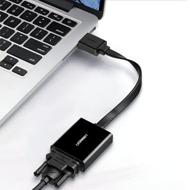 UGREEN HDMI to VGA Adapter, with 3.5mm Audio and Power Port - Black