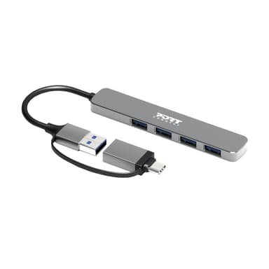 Port Connect USB Type-C to 4-port USB-A 3.0 Hub
