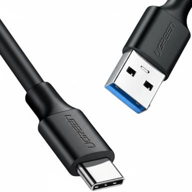 UGREEN Type-C to USB 3.0 Cable 2m – Fast Charging 3A, 5Gbps Sync – Black