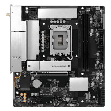 ASRock B860M Rock WiFi Intel LGA1851 MATX Gaming Motherboard