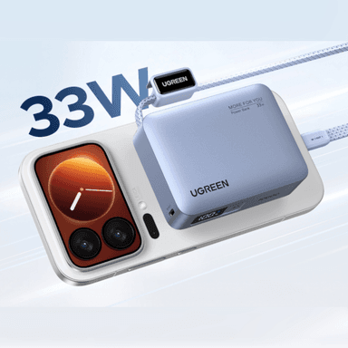 UGreen Nexode 10000mAh 30W Power Bank with Built-in USB Type-C Cable