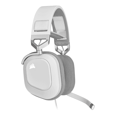 Corsair HS80 RGB USB Wired Over-Ear Gaming Headset — White