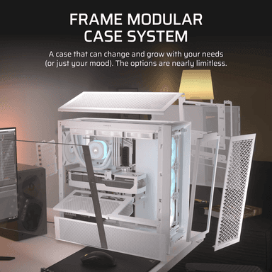 Corsair FRAME 4000D RS ARGB Modular Mid-Tower PC Case - White