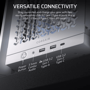 Corsair FRAME 4000D RS ARGB Modular Mid-Tower PC Case - White