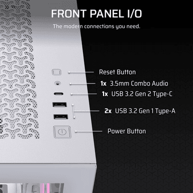 Corsair 3500X RS-R ARGB Mid-Tower PC Case – White