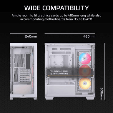 Corsair 3500X RS-R ARGB Mid-Tower PC Case – White