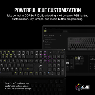 Corsair K70 CORE RGB Mechanical Gaming Keyboard - Black