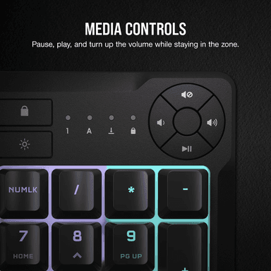 Corsair K55 CORE RGB Gaming Keyboard - Black