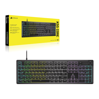 Corsair K55 CORE RGB Gaming Keyboard - Black