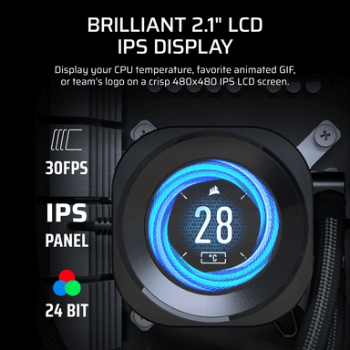 Corsair NAUTILUS 360 RS LCD Liquid CPU Cooler - Black