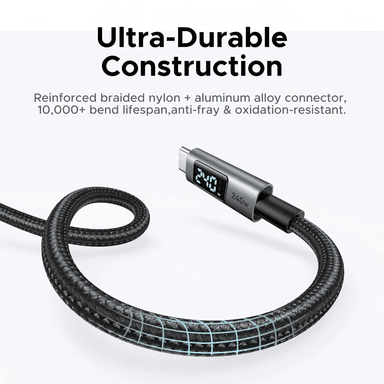 UGREEN 240W USB Type-C Cable with LED Display 1M