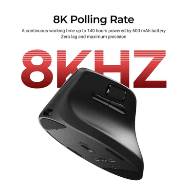 Keychron M5-A29 1K Wireless Mouse (BT/2.4GHz/Wired) - Black