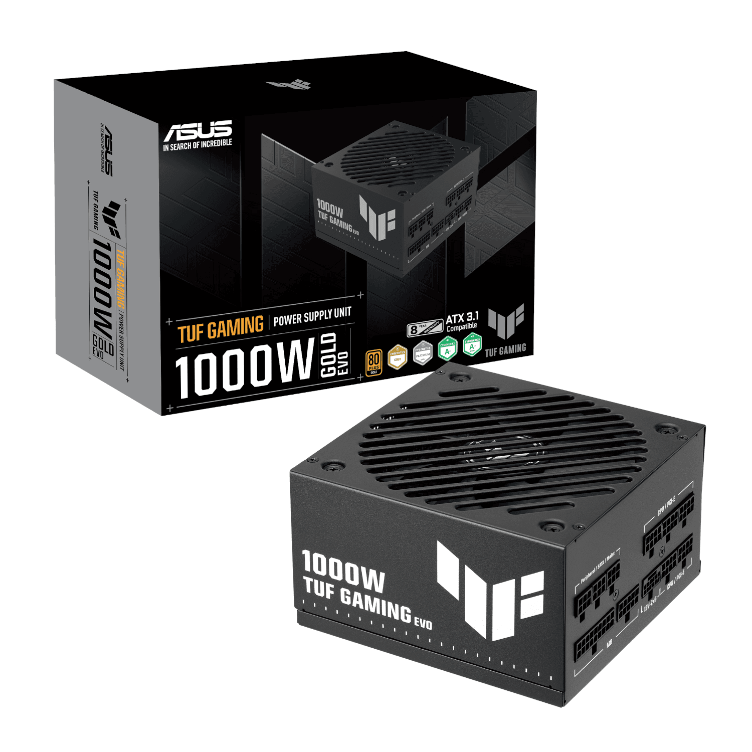 ASUS TUF Gaming 1000W 80 PLUS Gold EVO ATX 3.1 Modular Power Supply